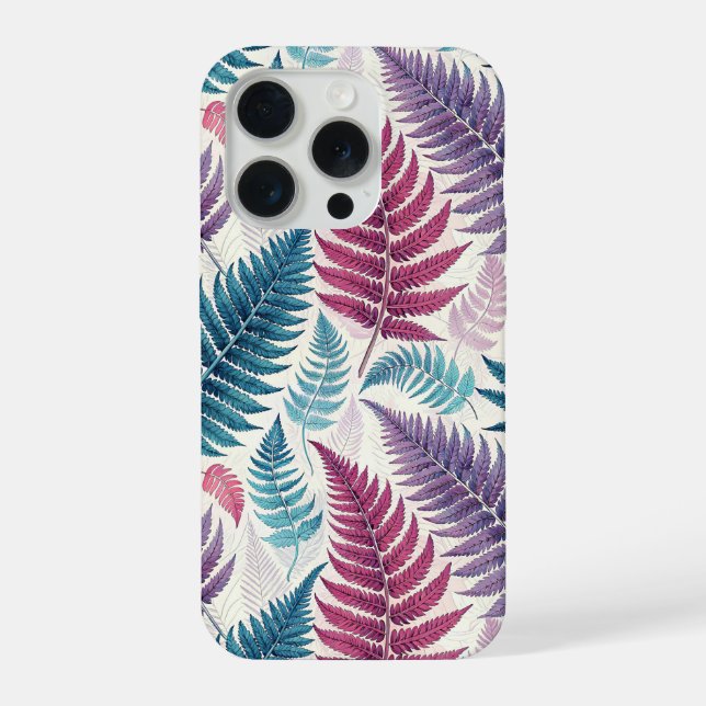 Funda Para iPhone Vintage-style botanical fern leaves (Reverso )