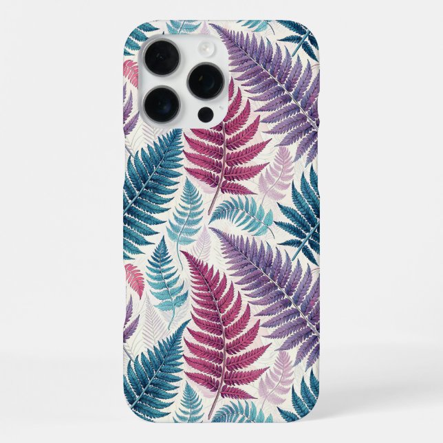 Funda Para iPhone Vintage-style botanical fern leaves (Reverso )