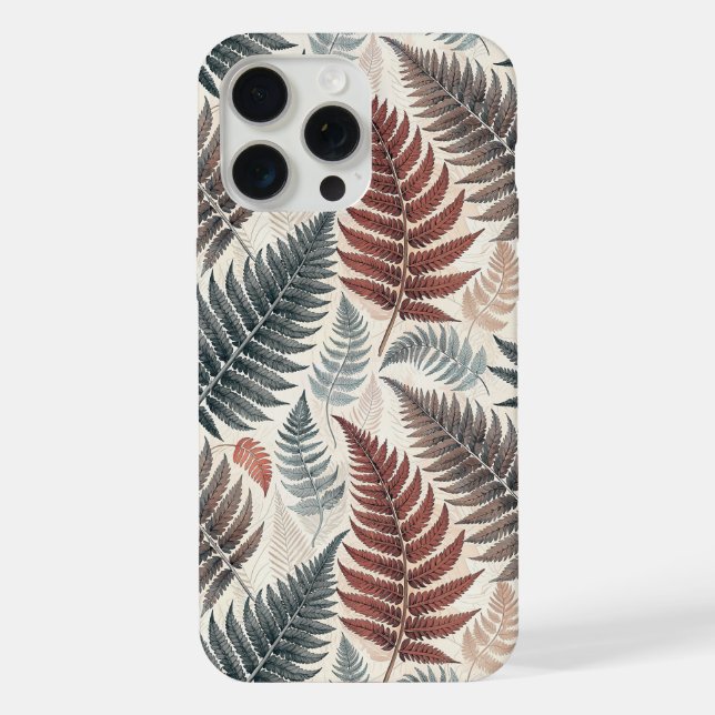 Funda Para iPhone Vintage-style botanical fern leaves (Reverso )