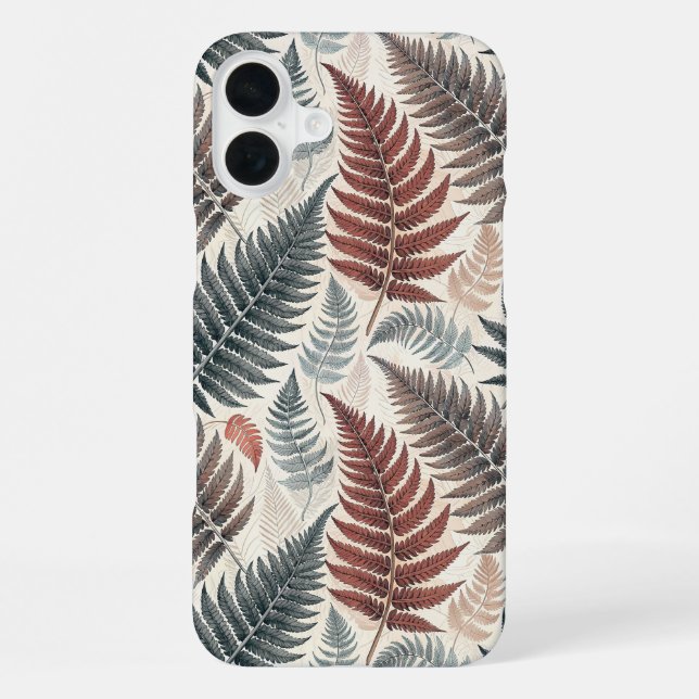Funda Para iPhone Vintage-style botanical fern leaves (Reverso )