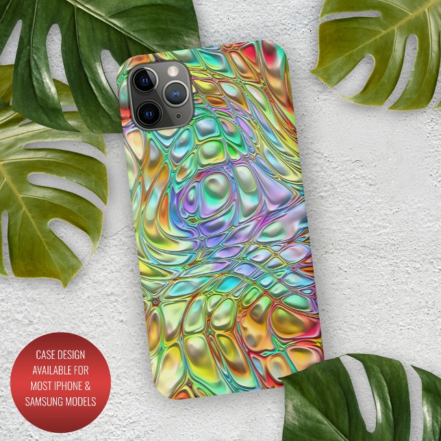 Funda Para iPhone Violet Aqua Turquoise Naranja Retro Rosa Swirls Ar (Subido por el creador)