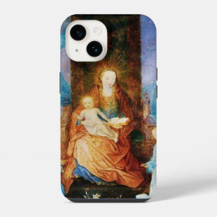 FUNDA PARA iPhone 14 VIRGEN CON NIÑO CONCIERTO DE ÁNGELLES EN AZUL