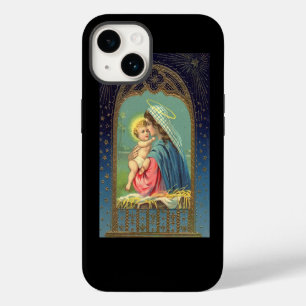 Funda Para iPhone 14 Virgen de la Natividad sosteniendo al Niño Jesús