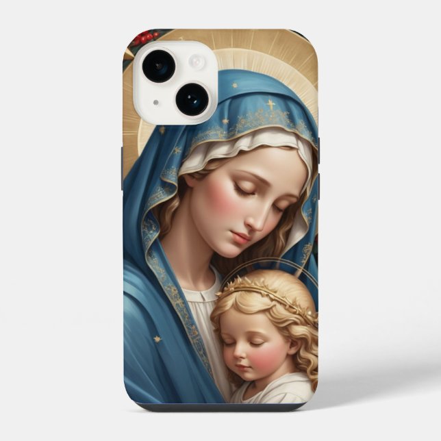 Funda Para iPhone Virgen María Tradicional Católica (Reverso )