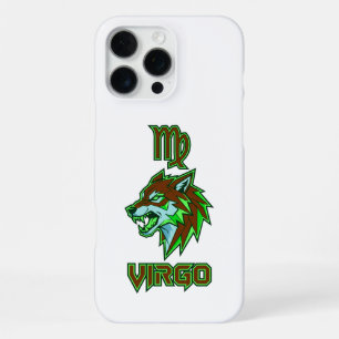 Funda Para iPhone 16 Pro Max Virgo Zodiaco Neon Verde Estético