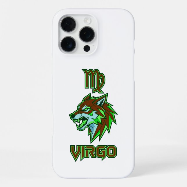 Funda Para iPhone Virgo Zodiaco Neon Verde Estético (Reverso )