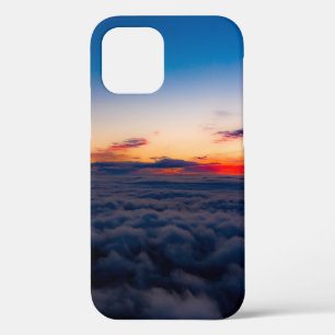 Funda Para iPhone 12 Vista aérea al atardecer sobre las montañas Blue R