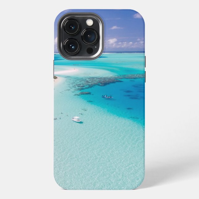Funda Para iPhone Vista aérea de la playa (Reverso )