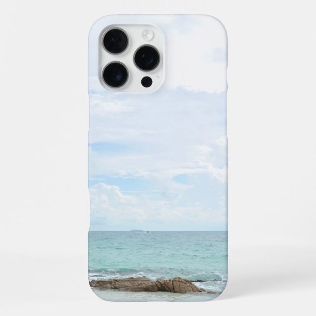 Funda Para iPhone Vista al mar y rocas (Reverso )