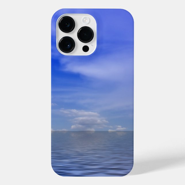 Funda Para iPhone Vista azul del océano (Reverso)