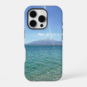Funda Para iPhone 16 Pro Vista de agua cristalina cielo azul vibra playa pa