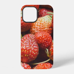 Funda Para iPhone 12 Vista de cerca de fresa de verano fresca con viñet