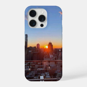 Vista de la azotea al atardecer del horizonte de l