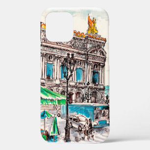 Funda Para iPhone 12 vista de la calle de París del teatro Wicked cafe