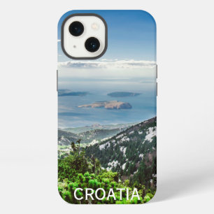 Vista del mar desde las montañas en Croacia