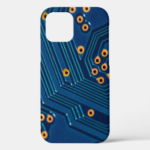 Funda Para iPhone 12 Vista macro en primer plano de la placa electrónic