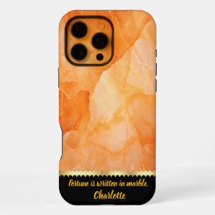 Funda Para iPhone 16 Pro Max Vistas de primer plano a los cuadros de mármol nar