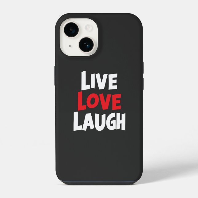 Funda Para iPhone Vive Ama Ríe (Reverso )