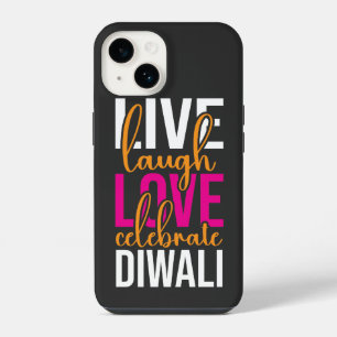 Funda Para iPhone 14 Vive ríe ama celebra Diwali