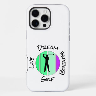 Funda Para iPhone 16 Pro Max Vive, sueña, respira golf