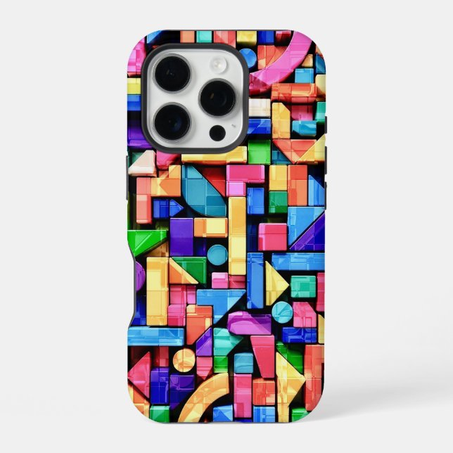 Funda Para iPhone Vivid Geometric Flow (Reverso )