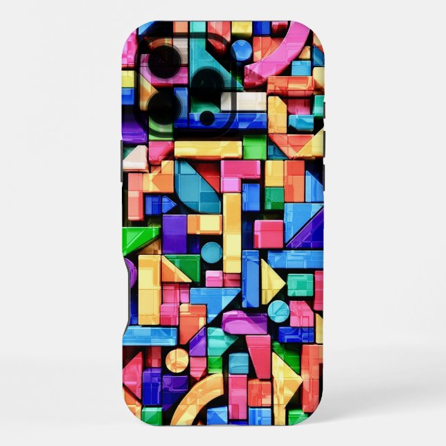Funda Para iPhone Vivid Geometric Flow (Reverso )
