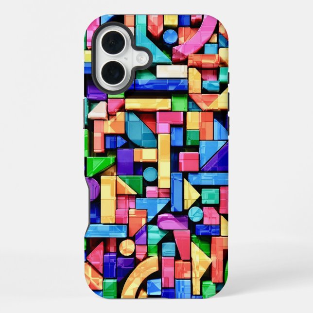 Funda Para iPhone Vivid Geometric Flow (Reverso )
