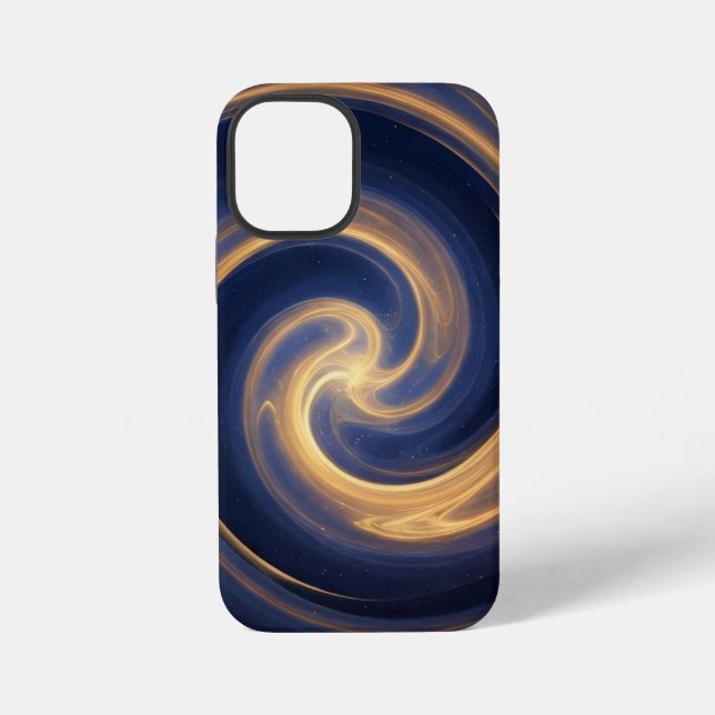 Funda Para iPhone Vórtice Cósmico de Luz Dorada (Reverso )
