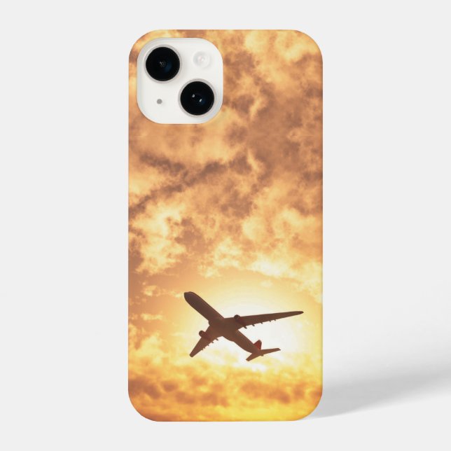 Funda Para iPhone Vuelo comercial del piloto de aviones de línea aér (Reverso )