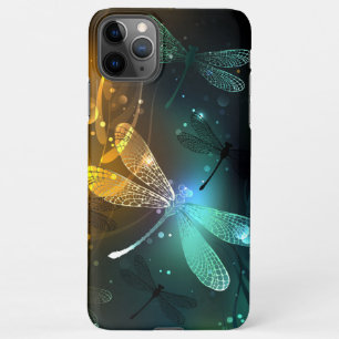 Funda Para iPhone 11Pro Max Vuelo de libélula luminosa verde