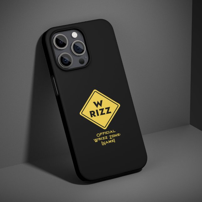 Funda Para iPhone W rizz US warning sign Meme Funny Quote (Subido por el creador)