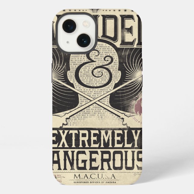 Funda Para iPhone Wanded & Extremely Dangerous Wanted Poster - Black (Reverso )