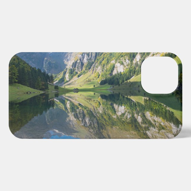 Funda Para iPhone Water | Seealpsee Lake  Swiss Alps Switzerland (Reverso Horizontal)