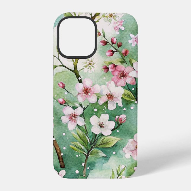 Funda Para iPhone Watercolor Cherry Blossoms (Reverso )