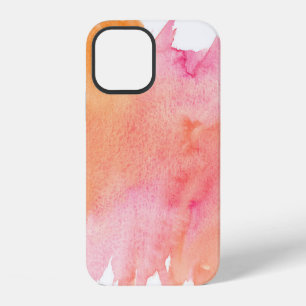 Funda Para iPhone 12 Watercolor texture pink orange