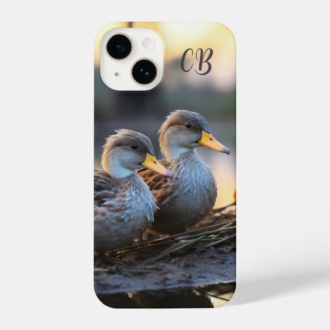 Funda Para iPhone Waterfowl Ducks Aves Naturaleza silvestre Arte ani (Reverso )