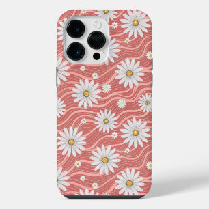 Funda Para iPhone 14 Pro Max Wavy Pink Daisies