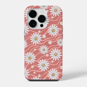 Funda Para iPhone 14 Pro Wavy Pink Daisies