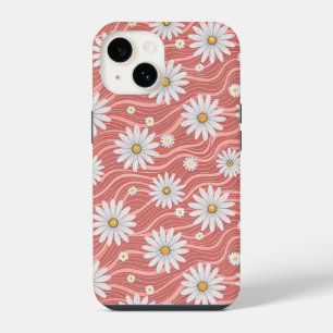 Funda Para iPhone 14 Wavy Pink Daisies
