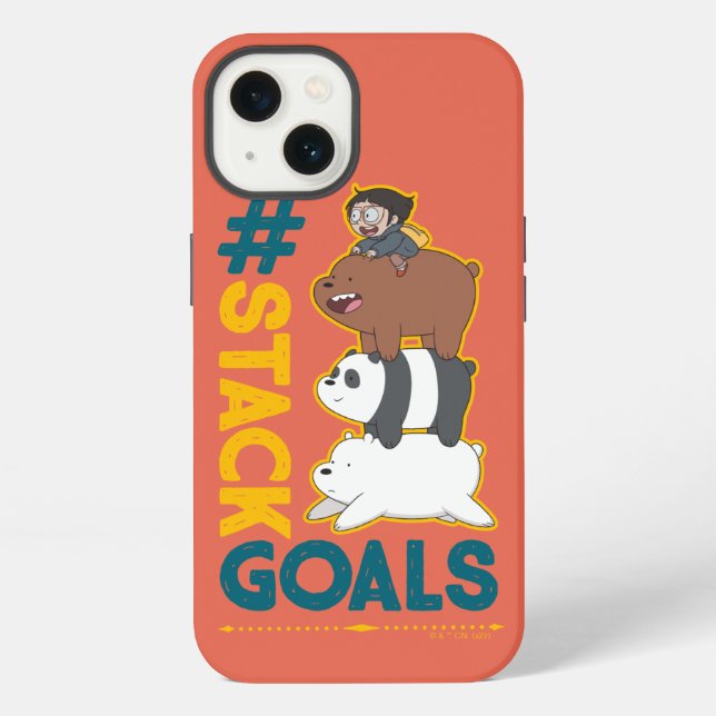 Funda Para iPhone We Bare Bears y Chloe - #StackGoals (Reverso )