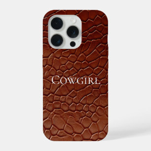Western Brown Leather Look Animal