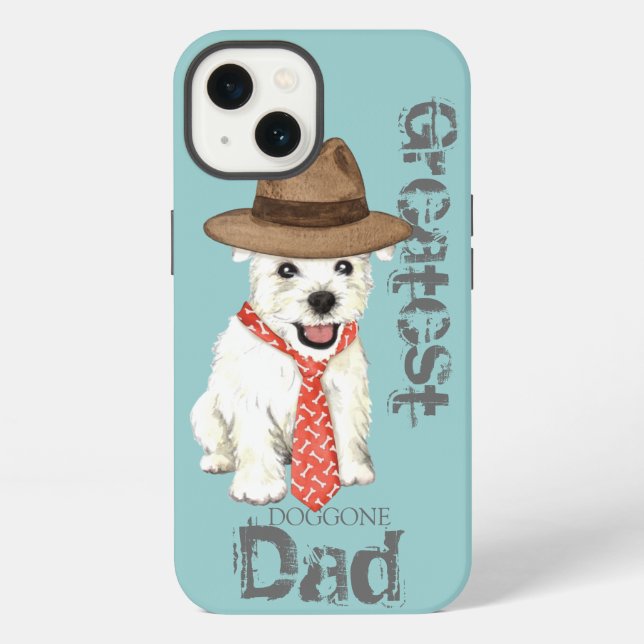 Funda Para iPhone Westie Dad (Reverso )