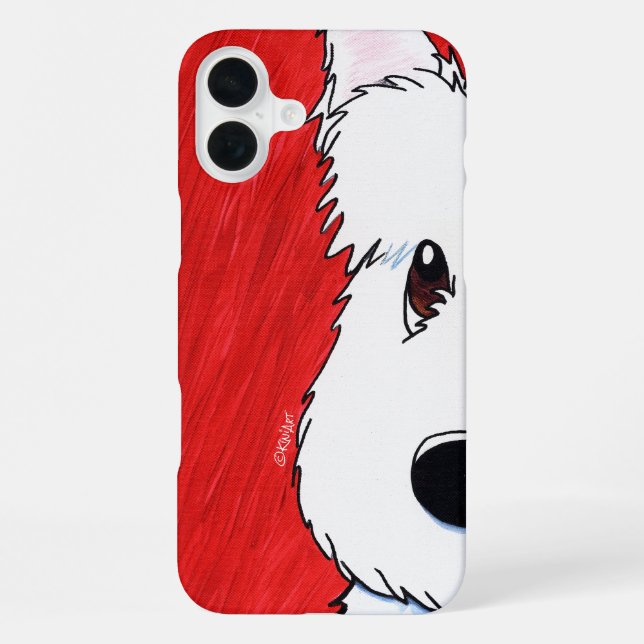 Funda Para iPhone Westie En Rojo (Reverso )