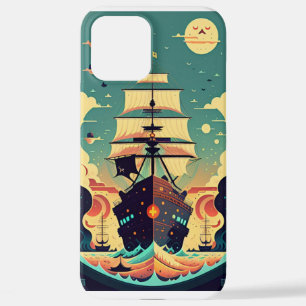 Funda Para iPhone 12 Pro Max Whimsical Pirate Ship