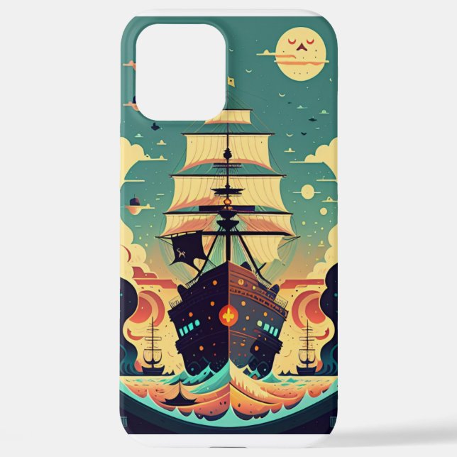 Funda Para iPhone Whimsical Pirate Ship (Reverso )