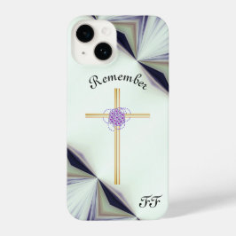 Funda Para iPhone 14 White Pearlescent Recuerde Cross Samsung y