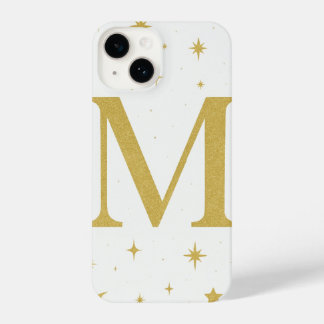 Funda Para iPhone 14 ⭐ White Phone Case with Big Yellow “M” & Stars