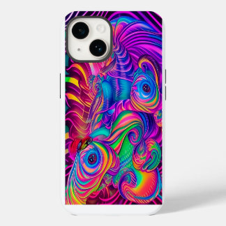 Funda Para iPhone 14 Wild brillante funky trippy arte divertido genial