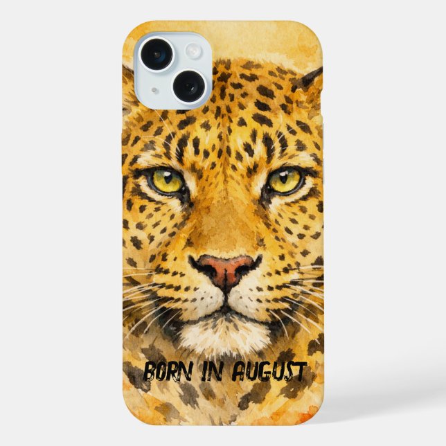 Funda Para iPhone Wild Leopard – August Birth Month Animal (Reverso )