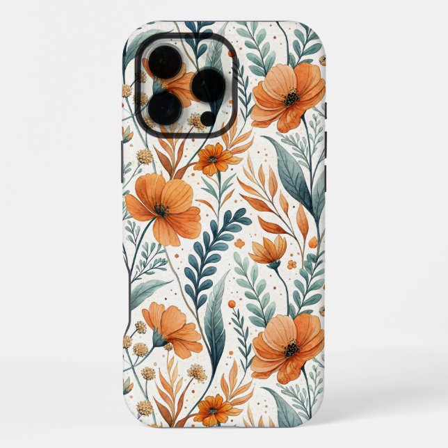 Funda Para iPhone Wildflower Botanical Boho Floral Watercolor (Reverso )